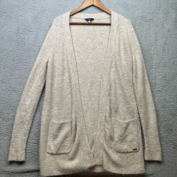 Joules oversized wool blend open front no button Cardigan sz xs - Picture 1 of 5